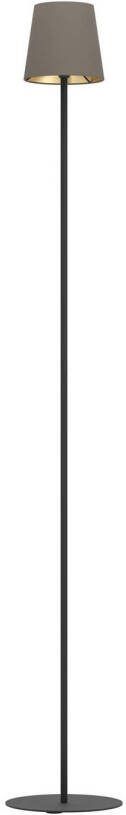 EGLO Fiorana Vloerlamp E14 Hoogte 140 5 cm Zwart|Cappucino|Goud