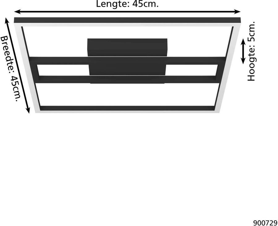 EGLO Connect .z Calagrano-Z Plafondlamp 45 cm Zwart Wit Instelbaar RGB & wit licht Dimbaar Zigbee - Foto 9