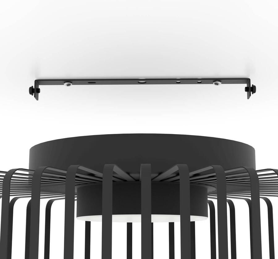 EGLO Plafondlamp GINESTRONE-Z plafondlamp zwart ZigBee 3.0 timer disco-modus App spraakbesturing Alexa ‎22 x 45 x 45 cm excl. afstandsbediening (1 stuk) - Foto 10