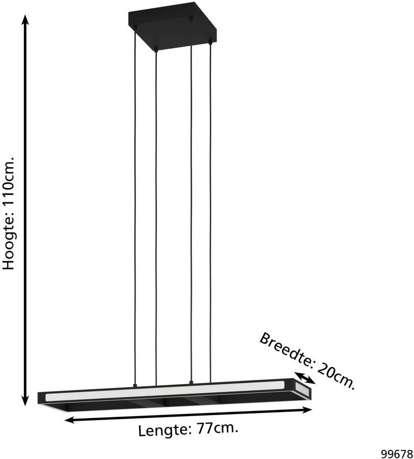EGLO Hanglamp SALVILANAS-Z Timer app spraakbesturing Alexa excl. afstandsbediening (1 stuk) - Foto 7