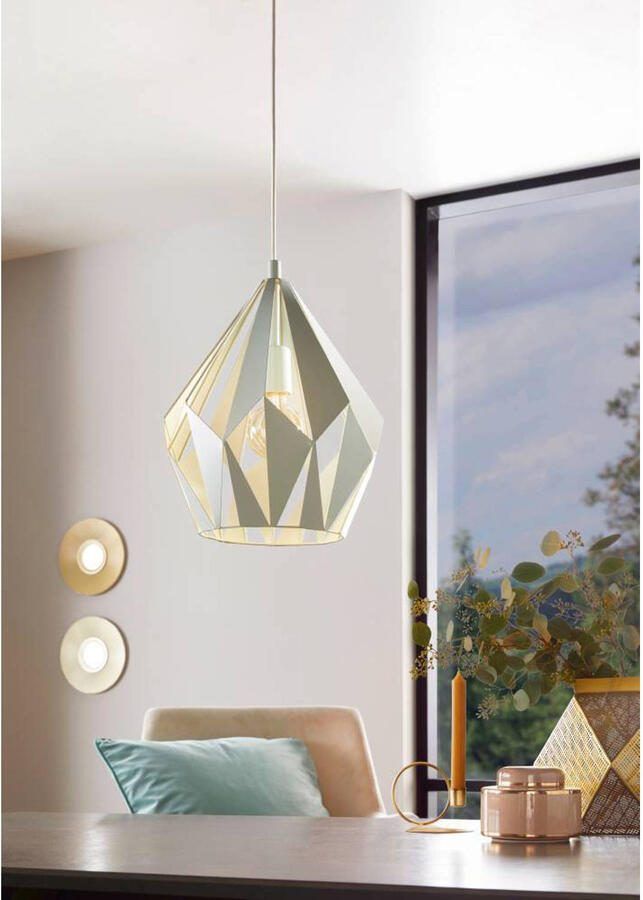EGLO Hanglamp CARLTON-P Vintage hanglamp metaal pastel lichtgroen Ø 31 cm (1 stuk) - Foto 4