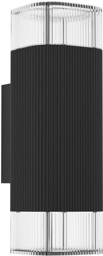 EGLO Castelnuovo Wandlamp Buiten GU10 24 cm Zwart Helder