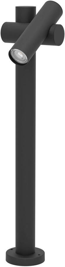 EGLO Fossignano Staande lamp Buiten LED 70 cm Zwart Helder Kantelbaar