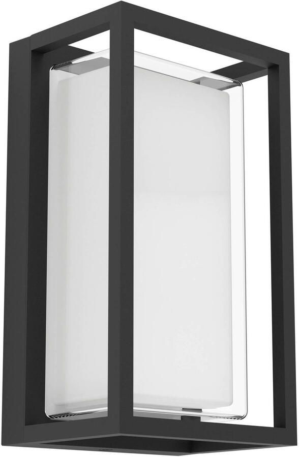 EGLO Genovese Wandlamp Buiten 24 cm Zwart Helder Instelbaar wit licht (warm neutraal en daglicht)