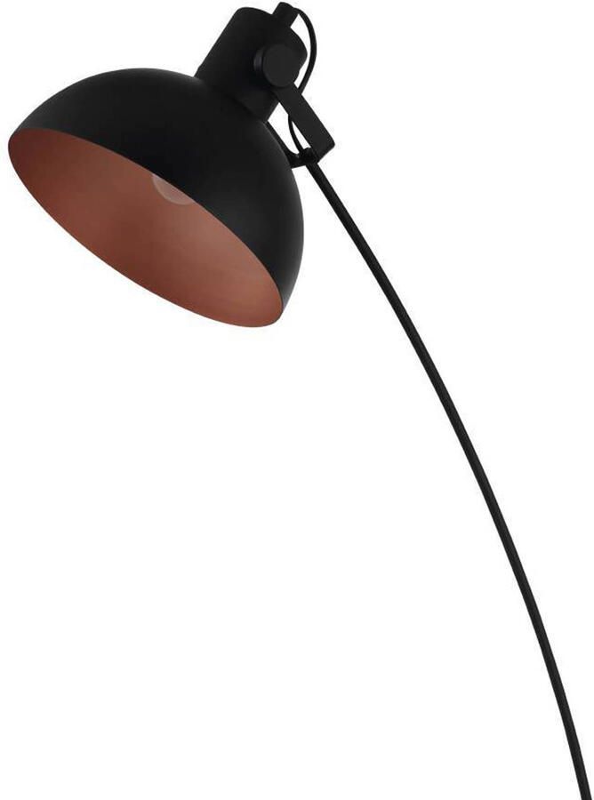EGLO Jaafra Vloerlamp E27 158 cm Zwart|Koper