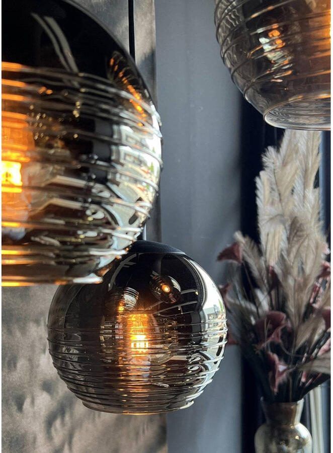 EGLO Stars of Light Lemorieta Hanglamp E27 4-lichts 111 cm Zwart|Goud - Foto 4