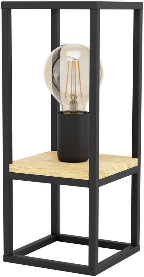 EGLO Tafellamp LIBERTAD Tafellamp staal en hout E27 IP20 nachtkastlamp lamp (1 stuk) - Foto 2