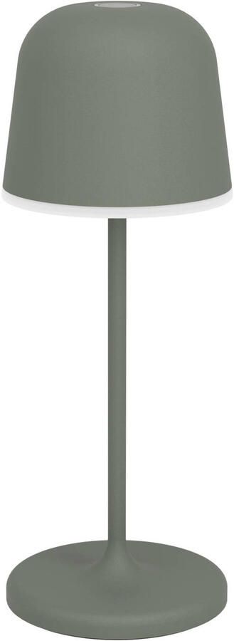 EGLO Mannera-S Tafellamp Priklamp Draadloos 20 cm Groen Wit Oplaadbaar Dimbaar Binnen en Buiten