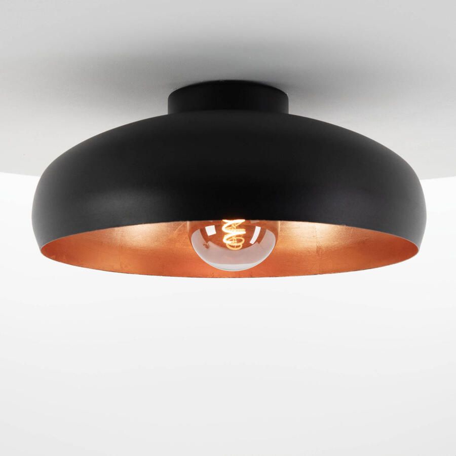 EGLO Plafondlamp Mogano Zwart Koper ⌀40cm E27