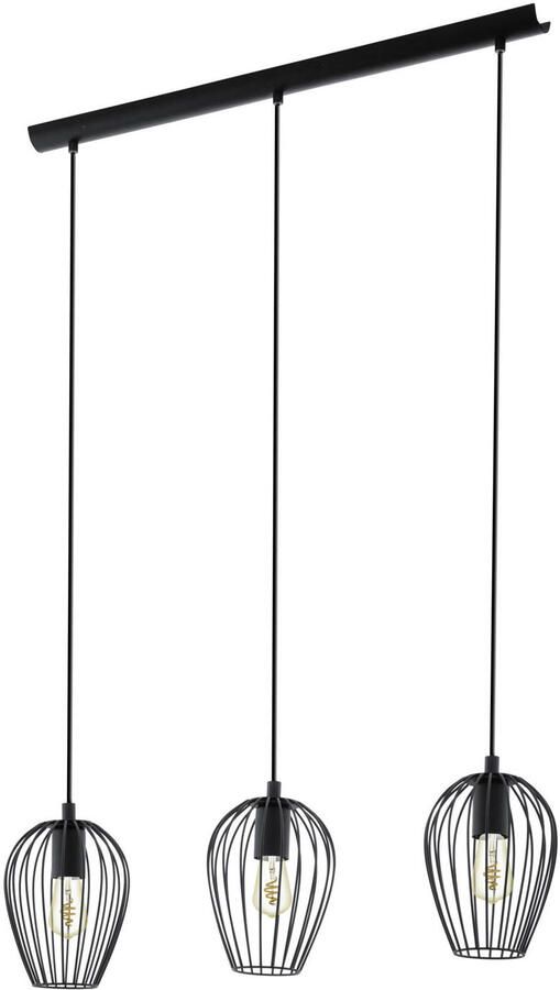 EGLO Hanglamp NEWTOWN Hanglamp staal E27 IP20 vintage eetkamerlamp lamp - Foto 7