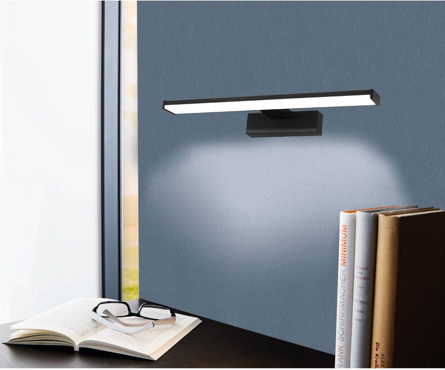 EGLO Spiegellamp PANDELLA 1 Wandlamp LED spiegellamp lamp in zwart wit IP44 (1 stuk) - Foto 7