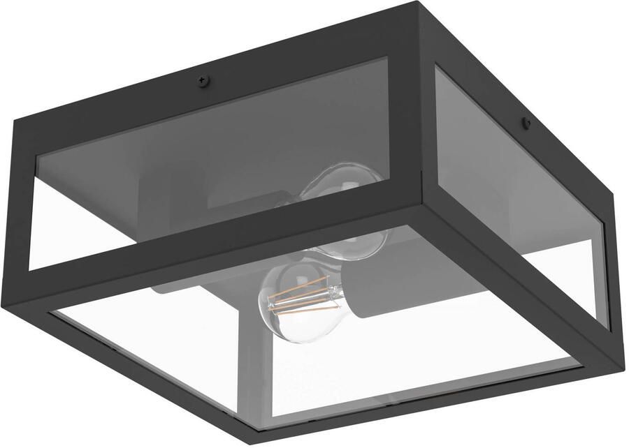 EGLO Plafondlamp voor buiten ALAMONTE 1 Wandlamp buiten L29 x H29 x B13 cm rustiek E27 IP44 max. 60W - Foto 8