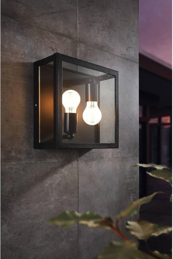 EGLO Plafondlamp voor buiten ALAMONTE 1 Wandlamp buiten L29 x H29 x B13 cm rustiek E27 IP44 max. 60W - Foto 7