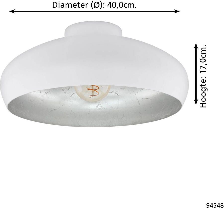 EGLO Plafondlamp MOGANO Plafondlamp Industrial vintage Vloerlamp plafond met E27 fitting (1 stuk) - Foto 2