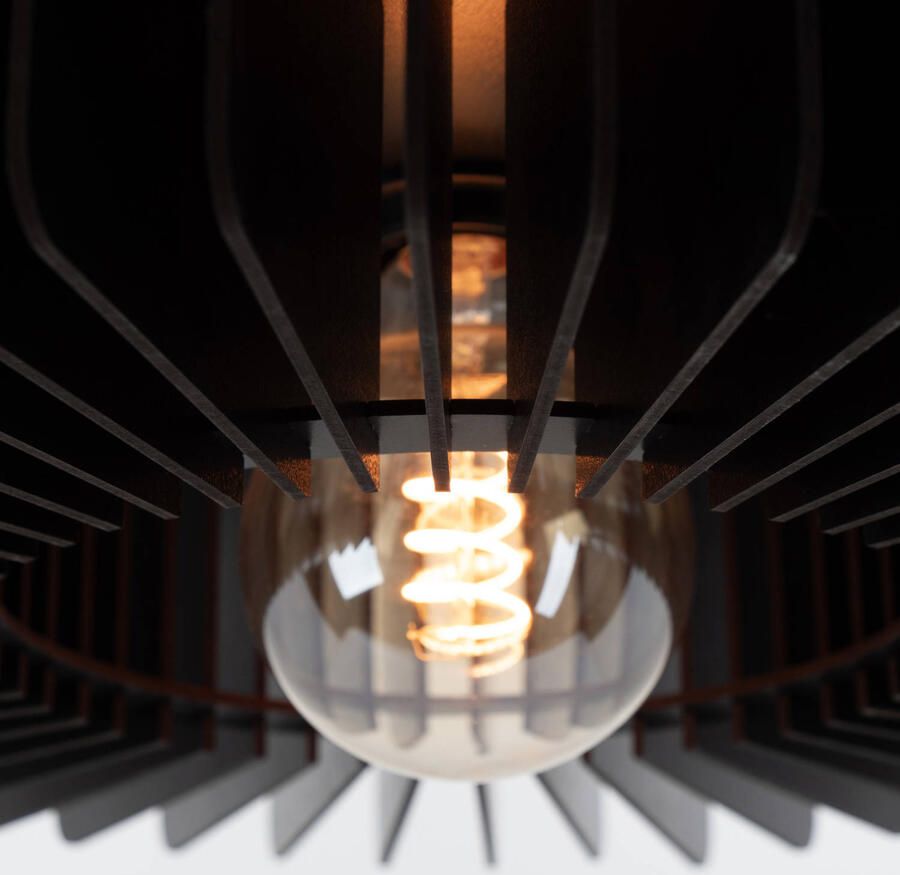 EGLO Plafondlamp PALOMBAIA Plafondlamp Woonkamerlamp van hout E27 fitting Ø 50 cm (1 stuk) - Foto 8