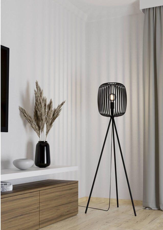 EGLO Romazzina Vloerlamp E27 metaal driepoot 140 cm Zwart - Foto 2
