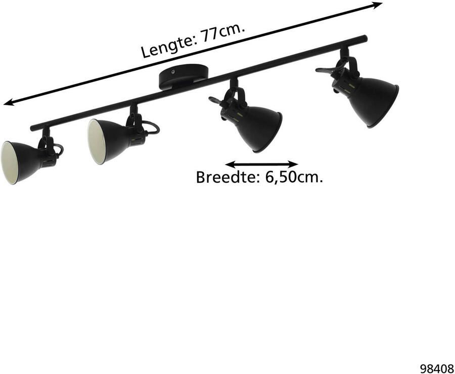 EGLO Plafondspot SERAS 2 Keukenlamp plafondspot industrieel modern - Foto 2