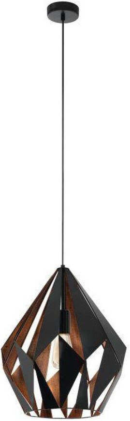 EGLO Hanglamp CARLTON 1 Hanglamp staal E27 IP20 retro eettafellamp lamp (1 stuk) - Foto 6