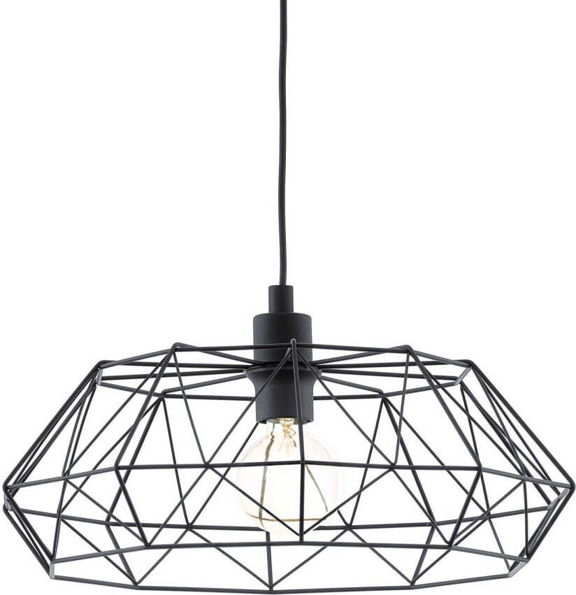 Eglo Vintage Carlton 2 Hanglamp 1 Lichts Ø455 mm. Zwart - Foto 3