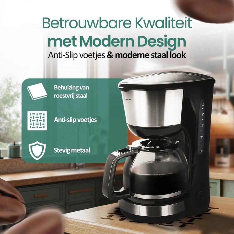 Emerio CME-122933 Koffiezetapparaat Inhoud 1 25L Uitneembare filter 10 Kopjes - Foto 5