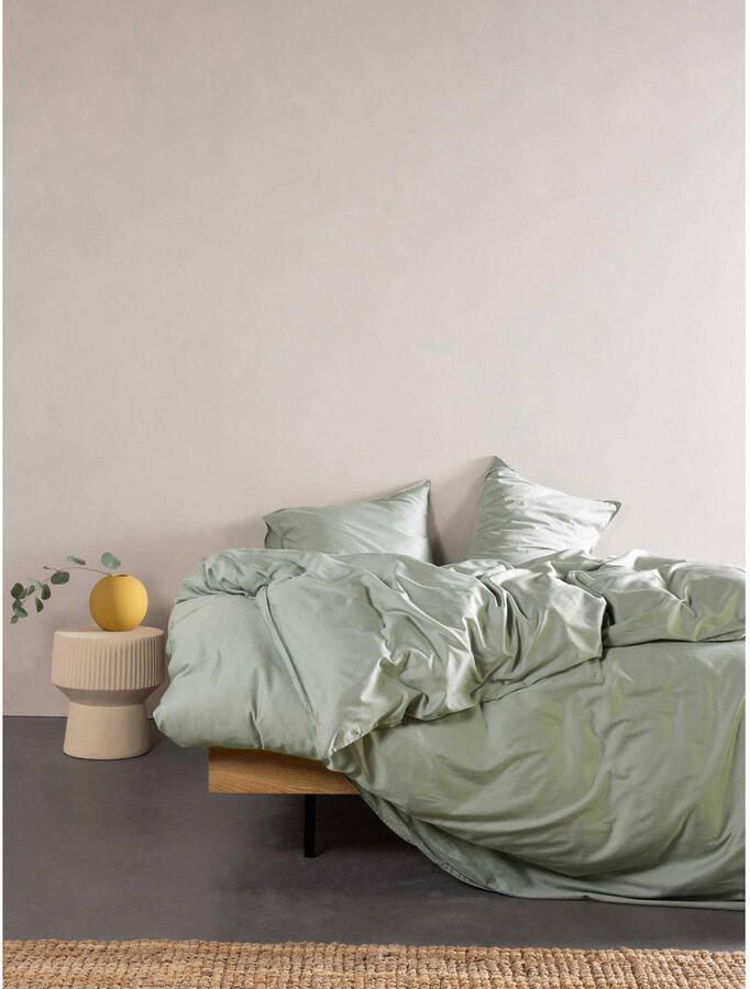 Essenza " Minte Dekbedovertrek 140 x 220 cm Dusty green "
