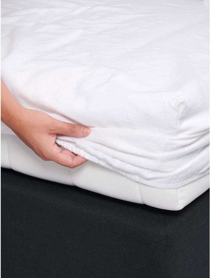 Essenza katoenen molton hoeslaken (tot 30 cm matras) wit
