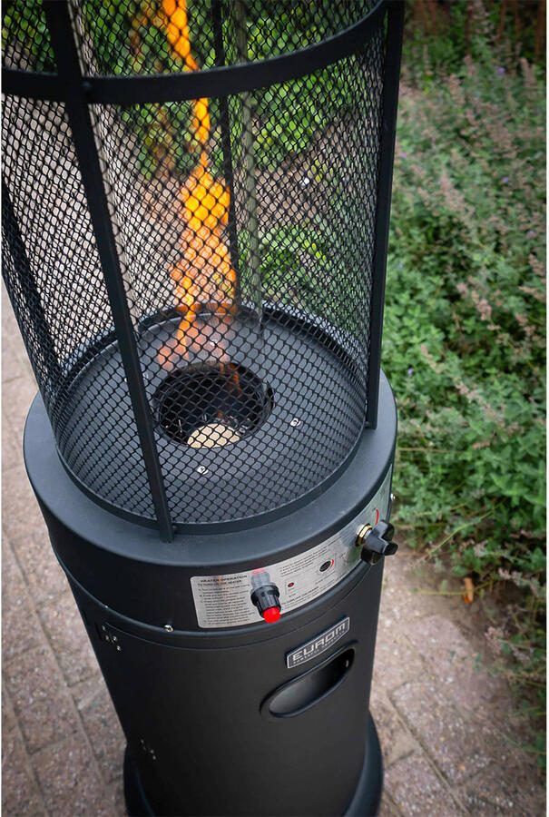 Eurom Flameheater Round 11000 Patioheater Terrasverwarmer Zwart - Foto 4