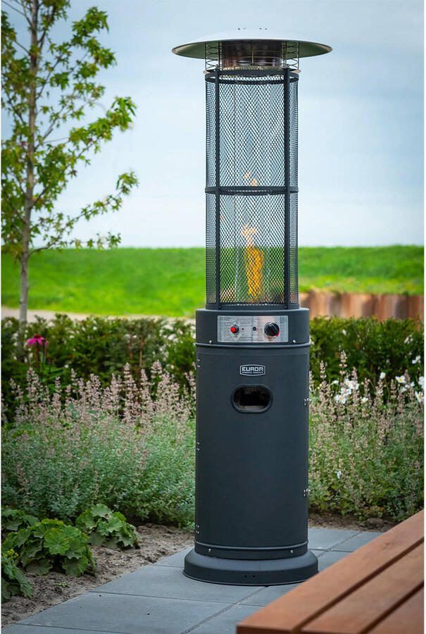 Eurom Flameheater Round 11000 Patioheater Terrasverwarmer Zwart - Foto 5