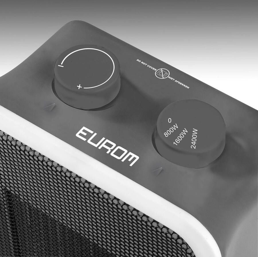 Eurom Safe-t-heater 2400 Heater Keramische kachel Grijs - Foto 2