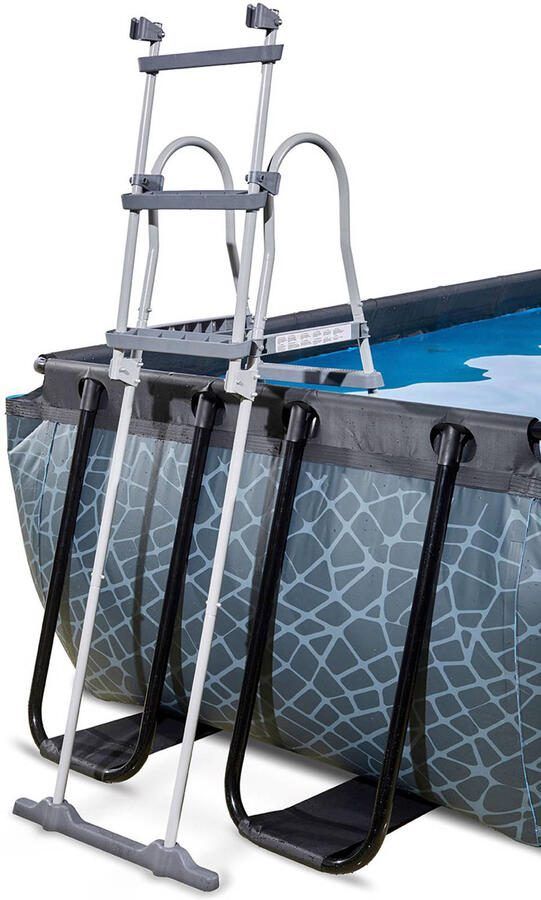 EXIT Toys EXIT Stone zwembad 540x250x100cm met zandfilterpomp en overkapping grijs - Foto 2