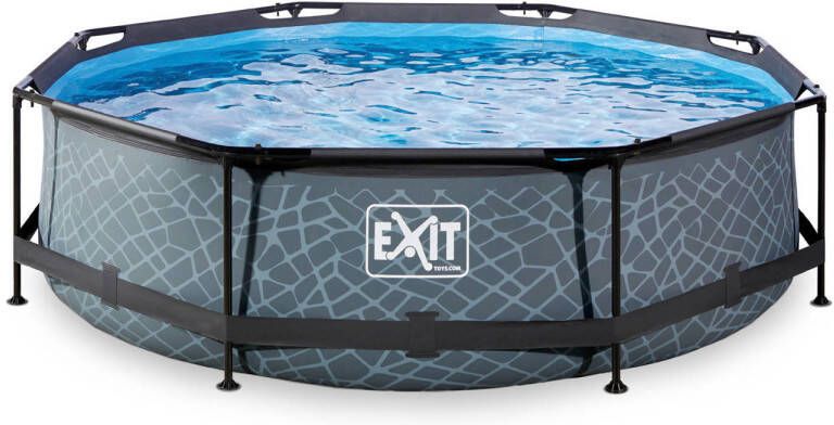 EXIT Frame Pool ø300x76cm (12v Cartridge filter) – Grijs