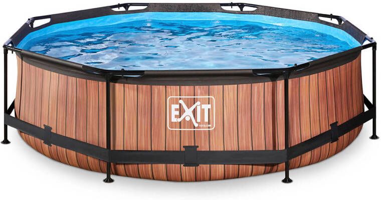 EXIT Frame Pool ø300x76cm (12v Cartridge filter) – Houtbruin