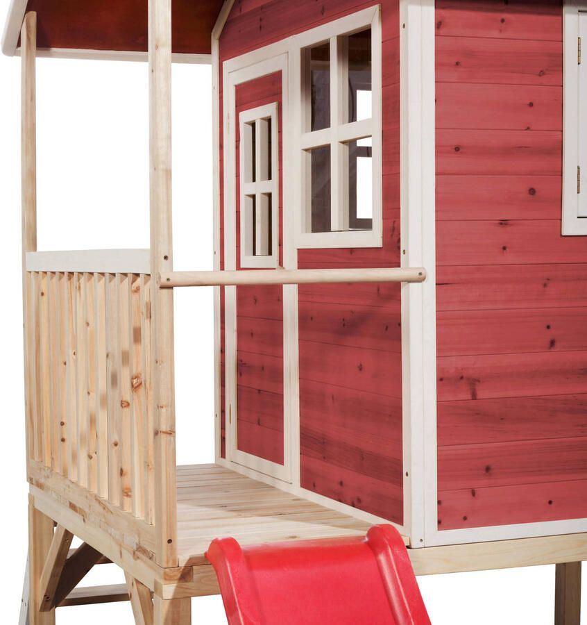 EXIT Toys EXIT speelhuis Loft 300 met glijbaan rood - Foto 2