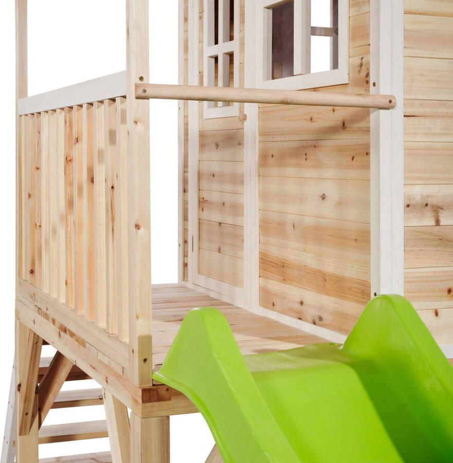 EXIT Toys EXIT Loft 700 speelhuisje met glijbaan + zandbak naturel - Foto 3