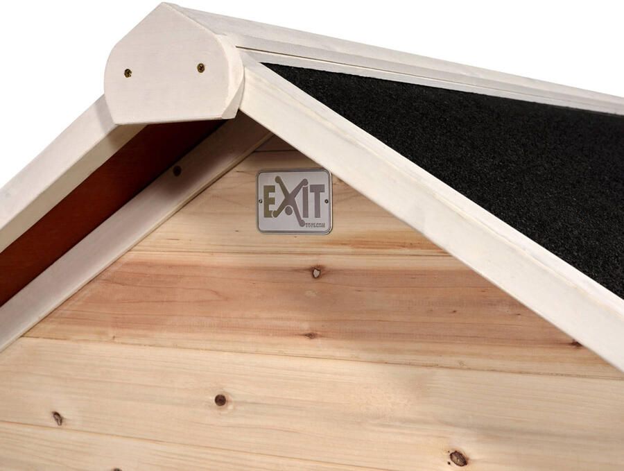 EXIT Toys EXIT Loft 750 speelhuisje groot met glijbaan + zandbak naturel - Foto 5