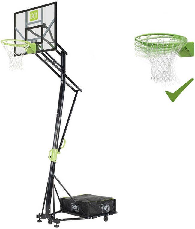 EXIT Toys Exit Galaxy Verplaatsbaar Basketbalbord Op Wielen Met Dunkring Groen zwart