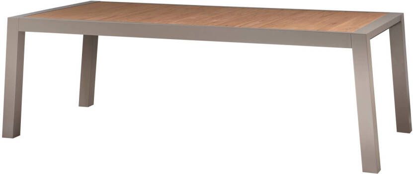 Exotan Outdoor Eettafel Sulphur Teakhout en aluminium 220 x 100cm Zand