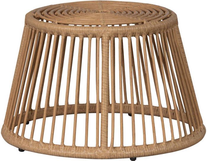 Exotan Outdoor Hocker Bijzettafel Alatna Wicker 43cm Naturel Rond