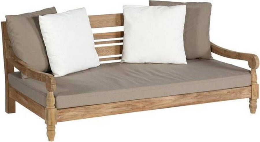 Exotan Tuinbank Kawang XL loungebank met kussens recycled teak hout