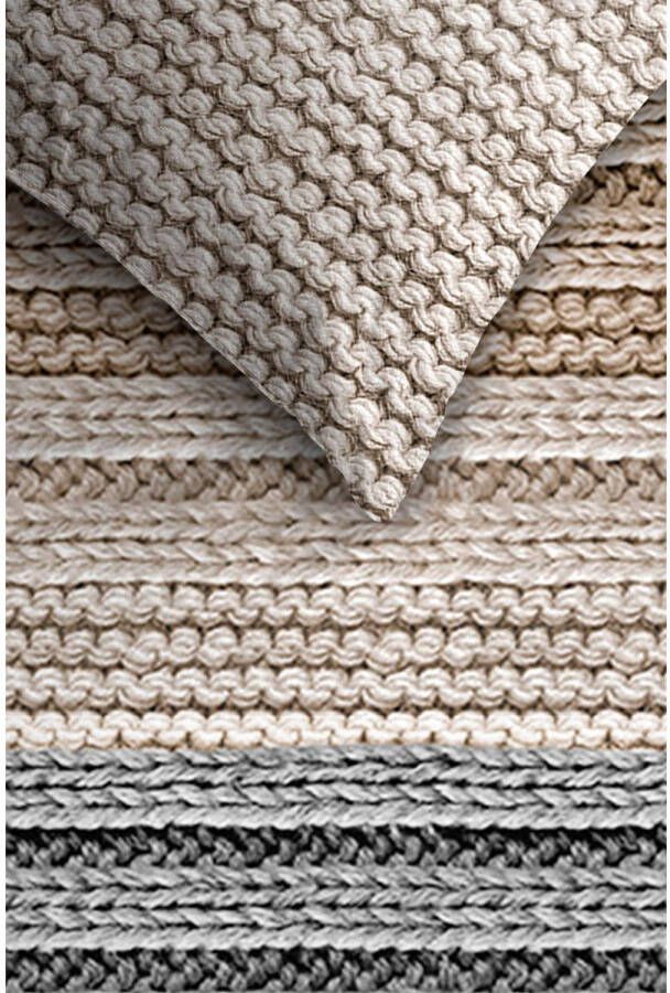 Ambiante flanellen dekbedovertrek 1 persoons Cozy Knit (140x220 cm)