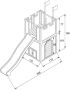 AXI Arthur Houten Speelhuis Speeltoren met verdieping en Groene Glijbaan Speelhuisje in Bruin rood & groen FSC hout Speeltoestel Kasteel voor kinderen - Thumbnail 3