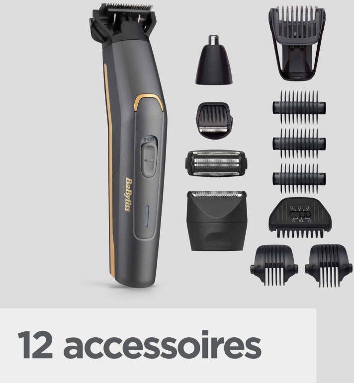 BaByliss Graphite Precision 12 in 1 Multi-Trimmer Waterproof MT987E