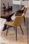 BePureHome Parade Eetkamerstoelen Melange Stof Mosterd Set van 2 - Thumbnail 3