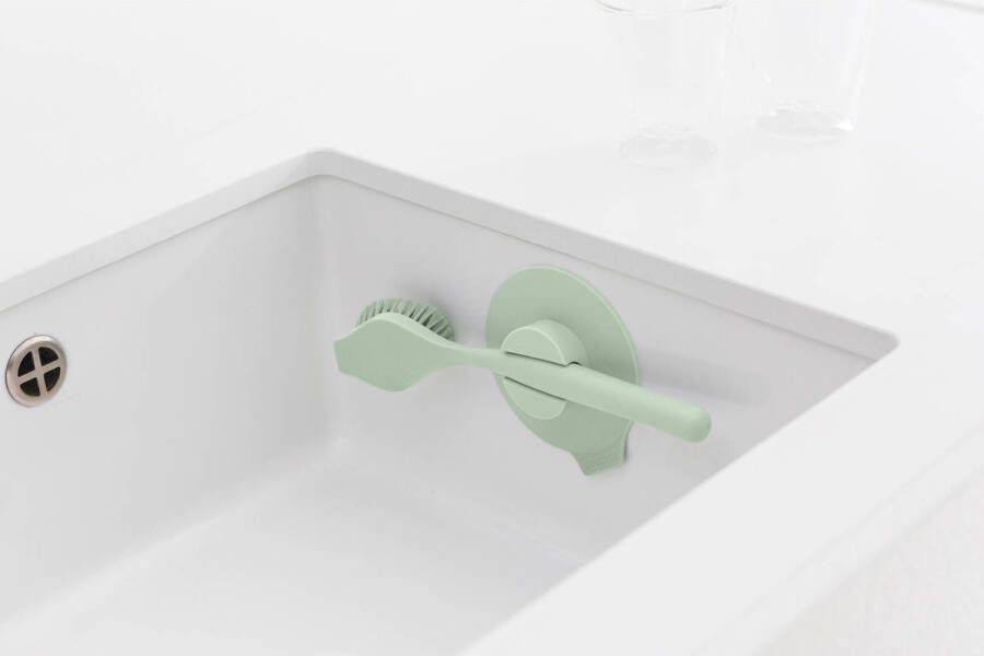 Brabantia SinkSide afwasborstel met zuignaphouder Jade Green