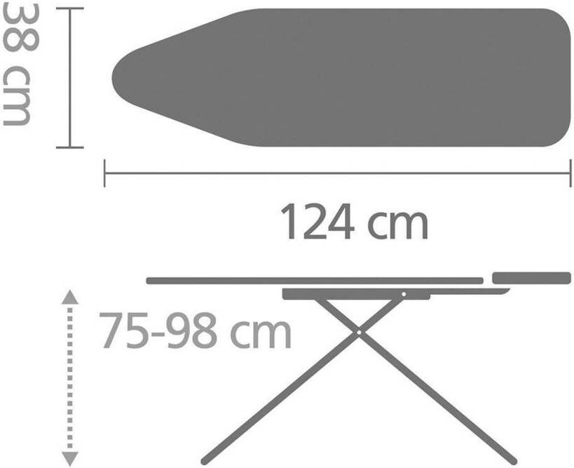 Brabantia B strijkplank (124x38 cm)
