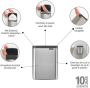 Brabantia bo afvalemmer 7 liter met kunststof binnenemmer matt steel fingerprint proof - Thumbnail 4