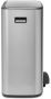 Brabantia Bo pedaalemmer 2 x 30 liter met 2 kunststof binnenemmer Matt Steel Fingerprint Proof - Thumbnail 2