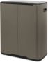 Brabantia Bo pedaalemmer 2 x 30 liter met 2 kunststof binnenemmer Platinum - Thumbnail 3