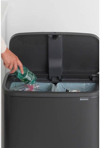 Brabantia Bo Touch Bin Prullenbak 2 x 30 l Matt Black