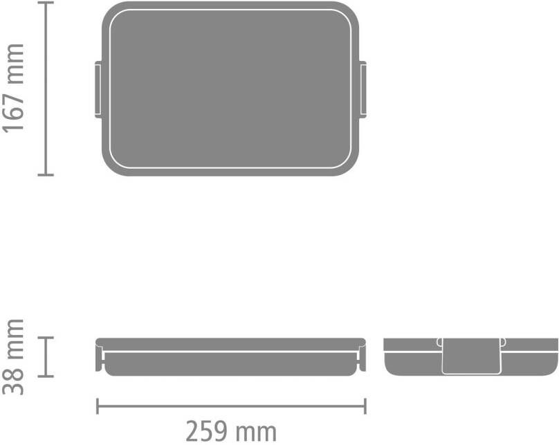 Brabantia Make & Take lunchbox Plat Kunststof Jade Green